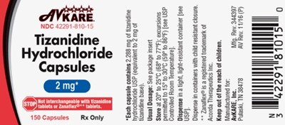 Label 4229181015 Tizanidine Hci 2016 2mg
